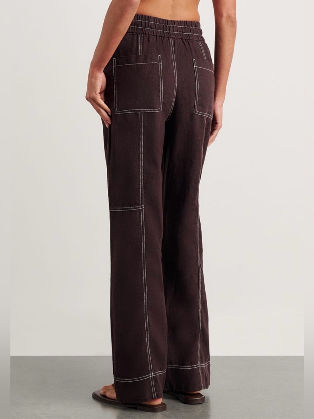 CHALME Australia Linen Blend Relaxed Leg Pant - Picture 6 of 15